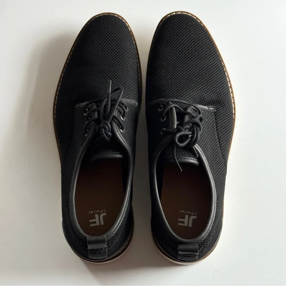 J. Ferrar Black McKinley Mesh Fabric Lace Loafers Shoes Mens Size 8.5M